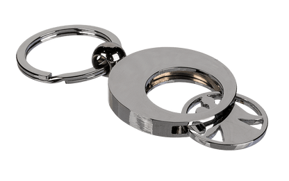 Metal Keychain, Angel, with Trolley Coin,