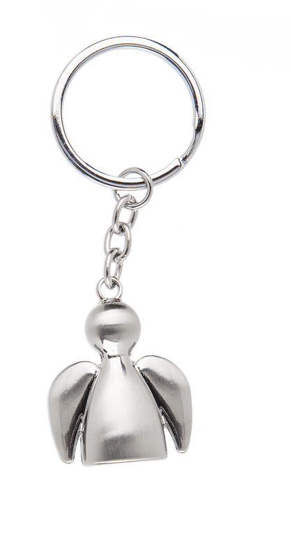 Brushed Metal Keychain, Angel,