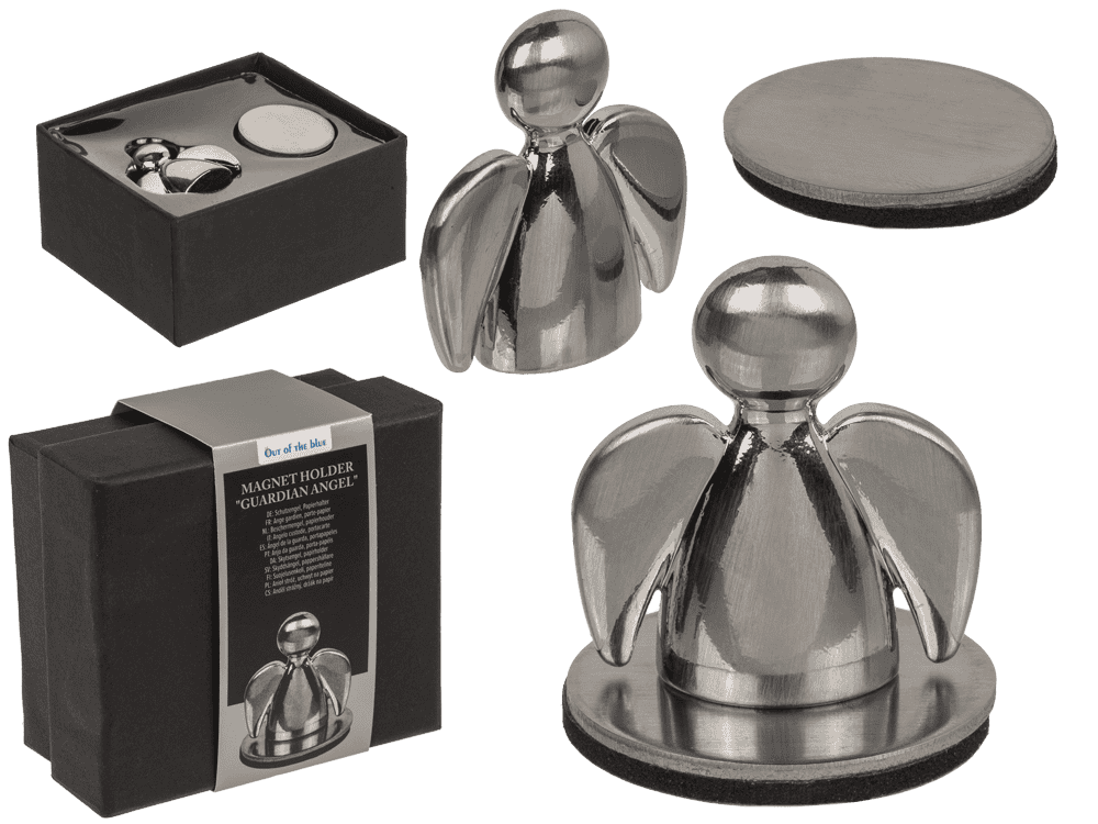 Silver-coloured Magnetic Metal Paper Holder,