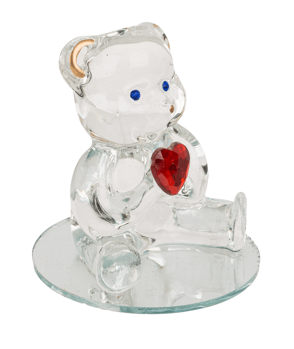 Glass Bear with Heart,