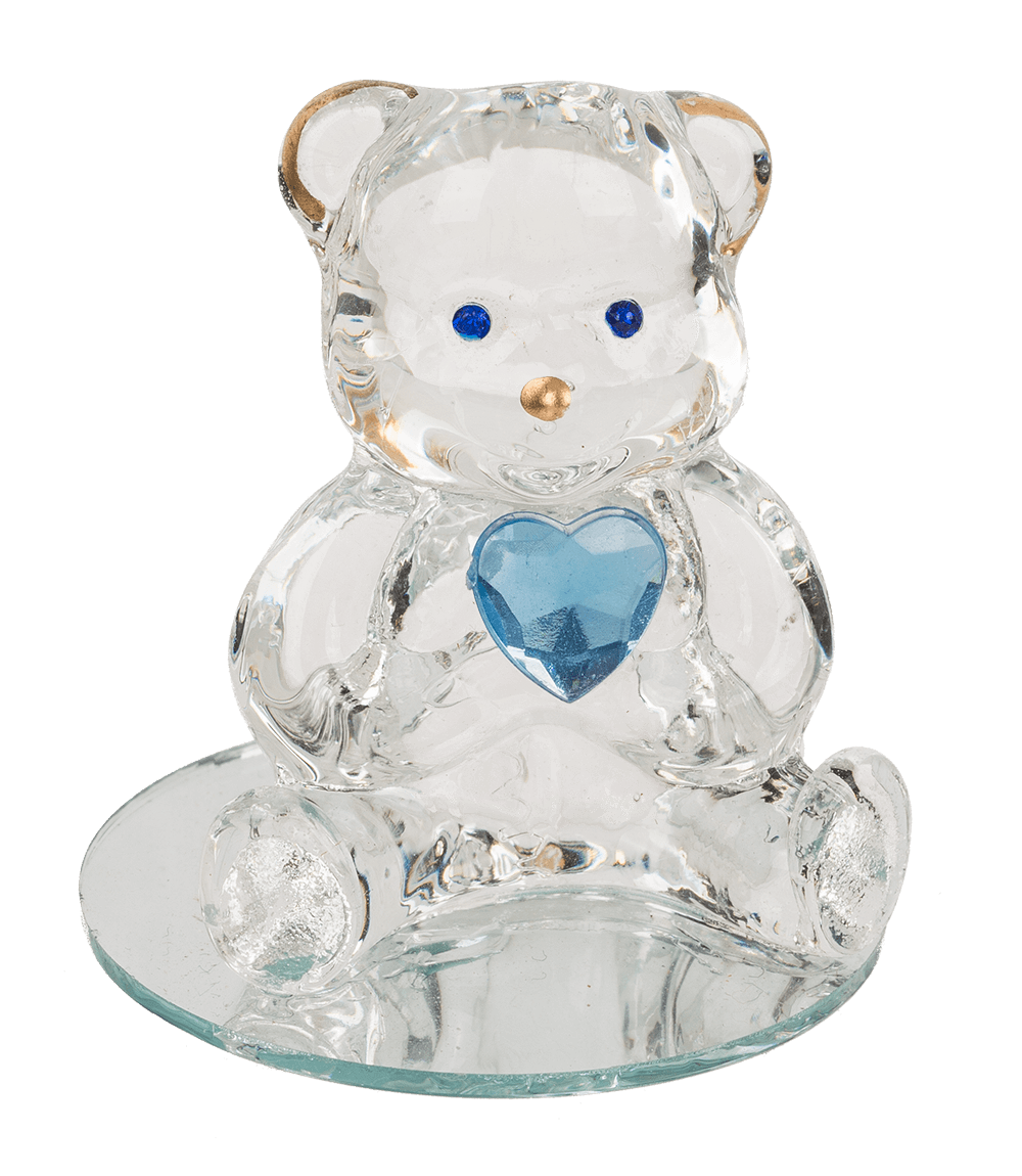Glass Bear with Heart,