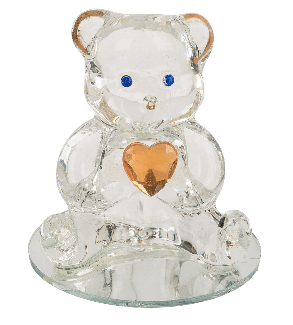 Glass Bear with Heart,