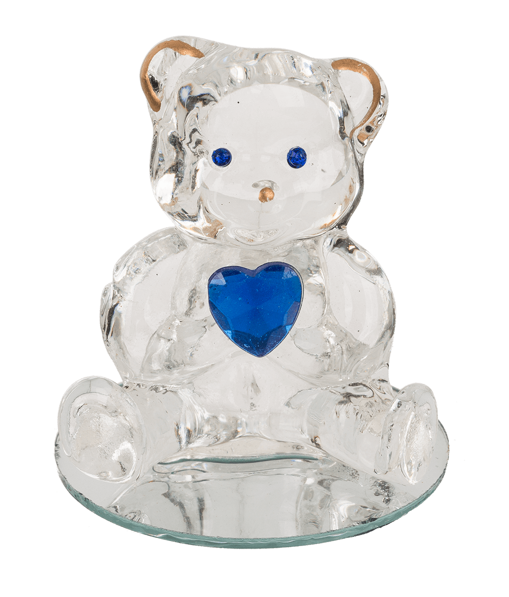 Glass Bear with Heart,