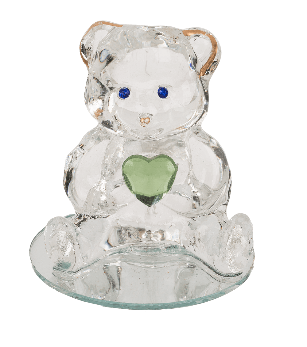 Glass Bear with Heart,