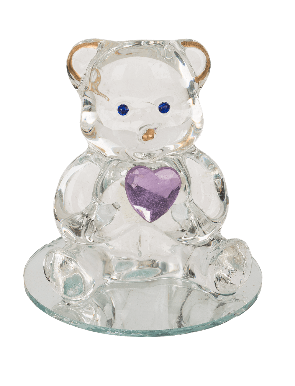 Glass Bear with Heart,