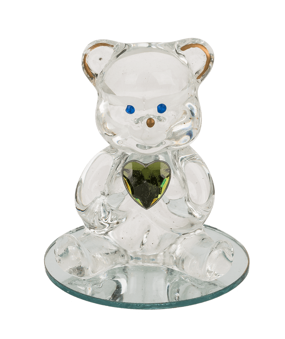 Glass Bear with Heart,