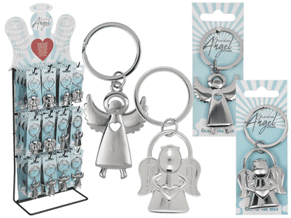 Metal keyring, Guardian Angel,