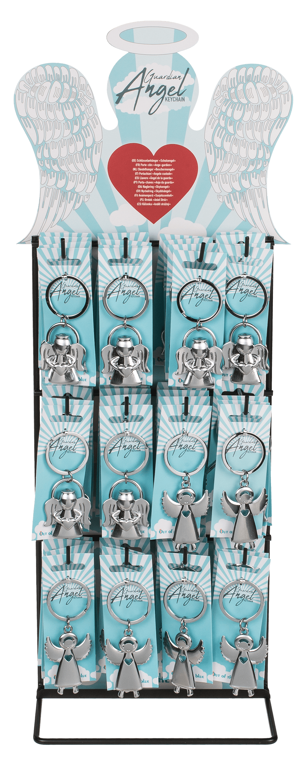 Metal keyring, Guardian Angel,