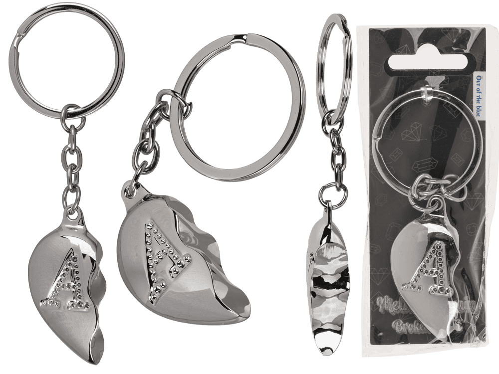 Metal Keychain, Broken Heart,