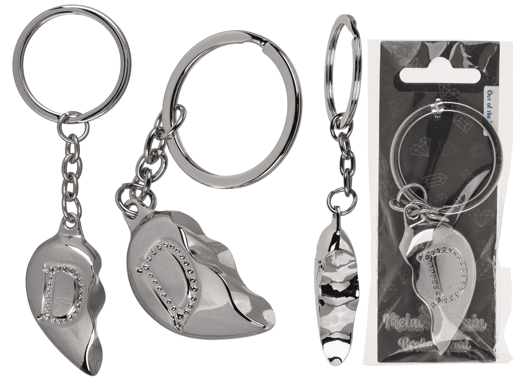 Metal Keychain, Broken Heart,