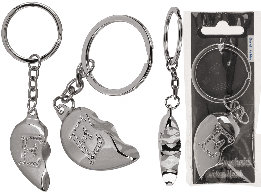 Metal Keychain, Broken Heart,