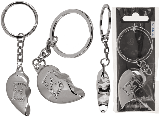Metal Keychain, Broken Heart,