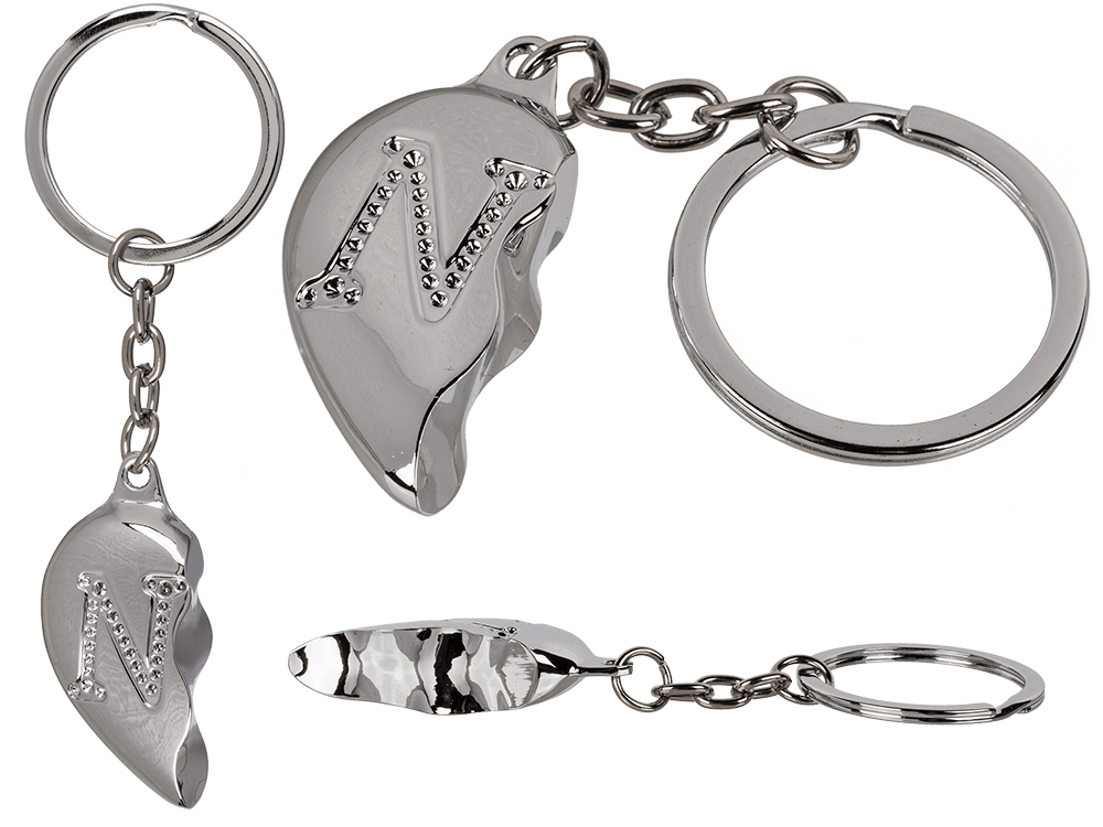 Metal Keychain, Broken Heart,