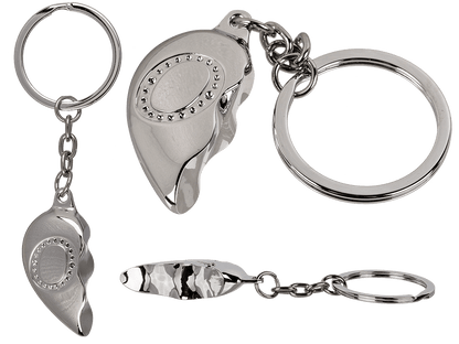 Metal Keychain, Broken Heart,