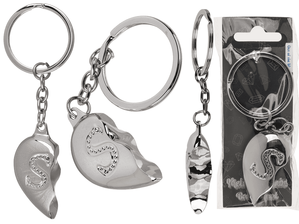 Metal Keychain, Broken Heart,