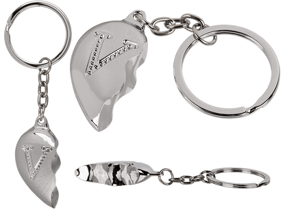 Metal Keychain, Broken Heart,
