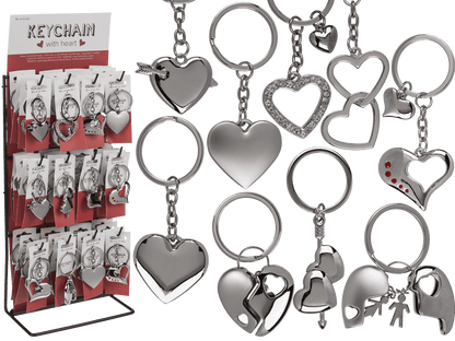Metal Keychain, Heart,