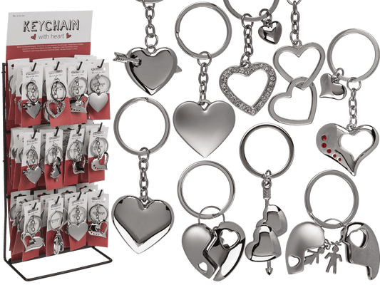 Metal Keychain, Heart,