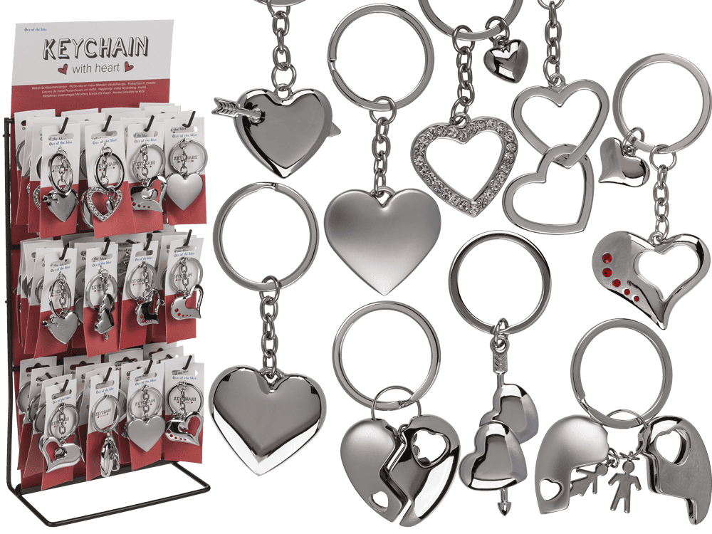 Metal Keychain, Heart,