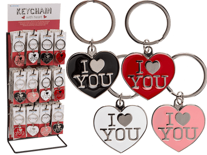 Metal keychain, I love you,