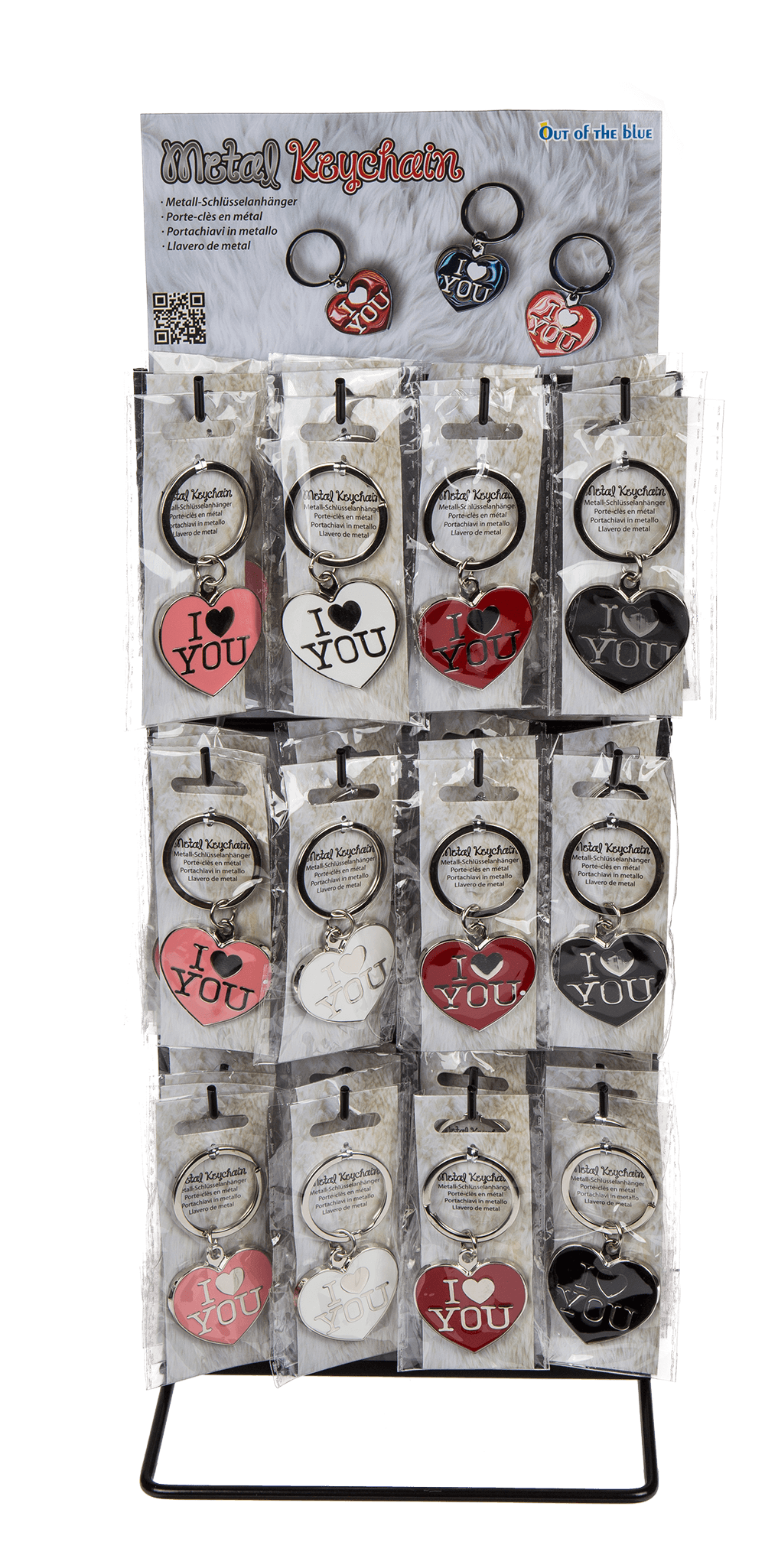 Metal keychain, I love you,