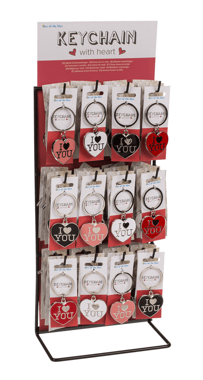 Metal keychain, I love you,