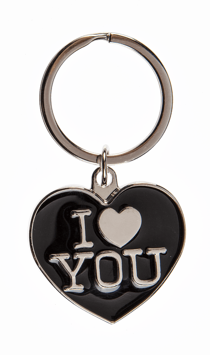 Metal keychain, I love you,