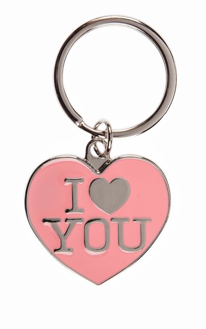 Metal keychain, I love you,