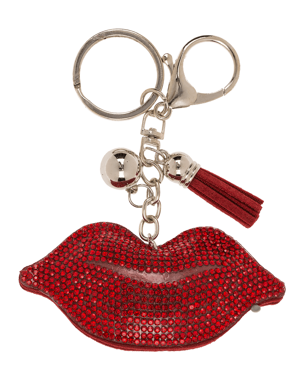 Metal Keychain, Tropical Sequins,