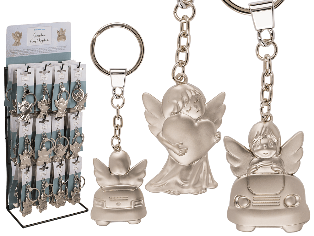 Metal keychain, Guardian Angel,