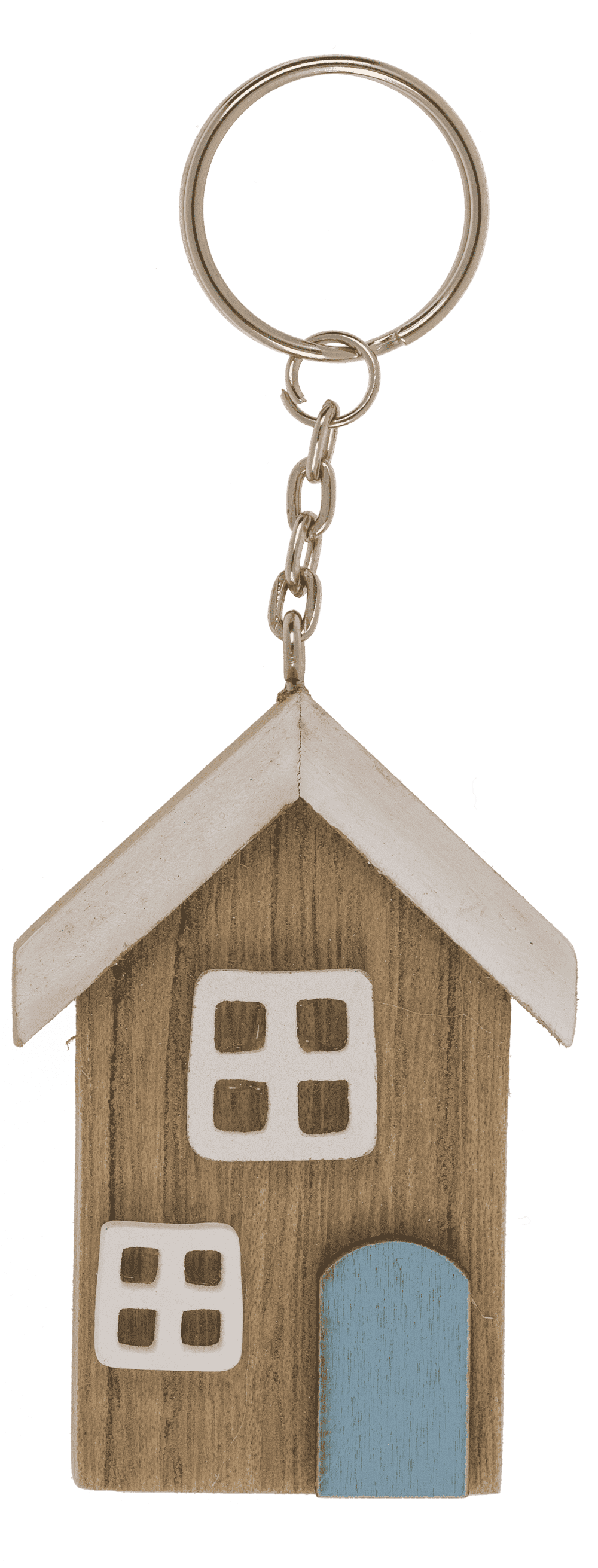 Metal key chain, Wooden beach house,