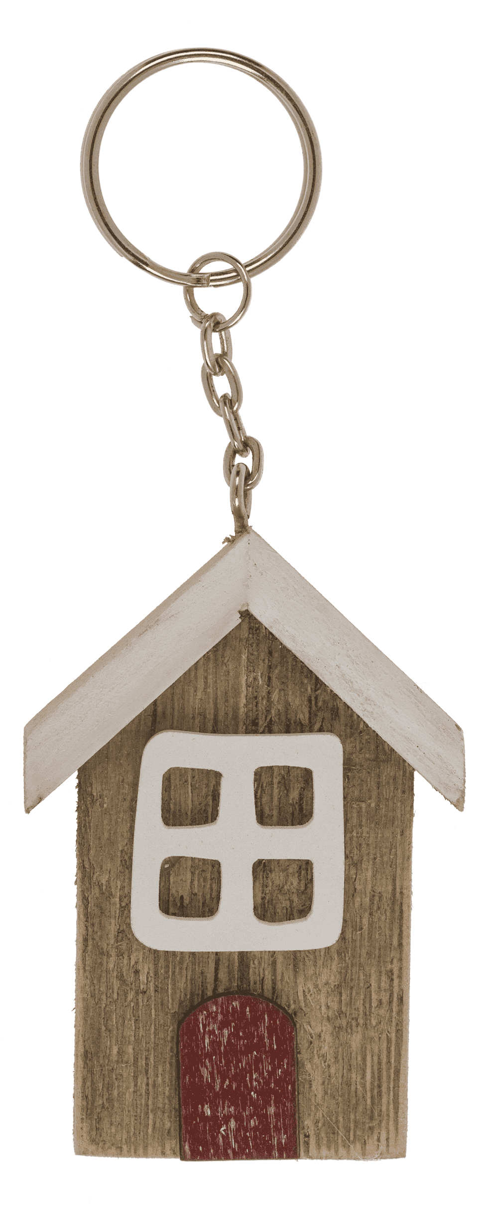 Metal key chain, Wooden beach house,