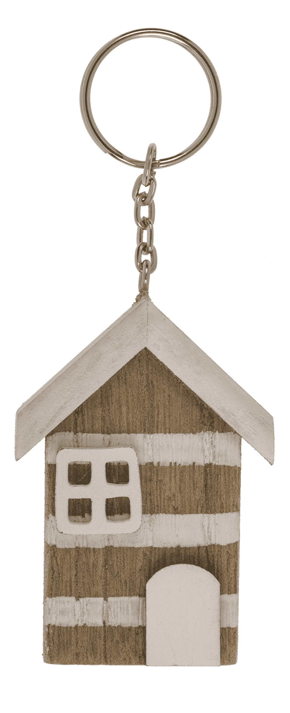 Metal key chain, Wooden beach house,