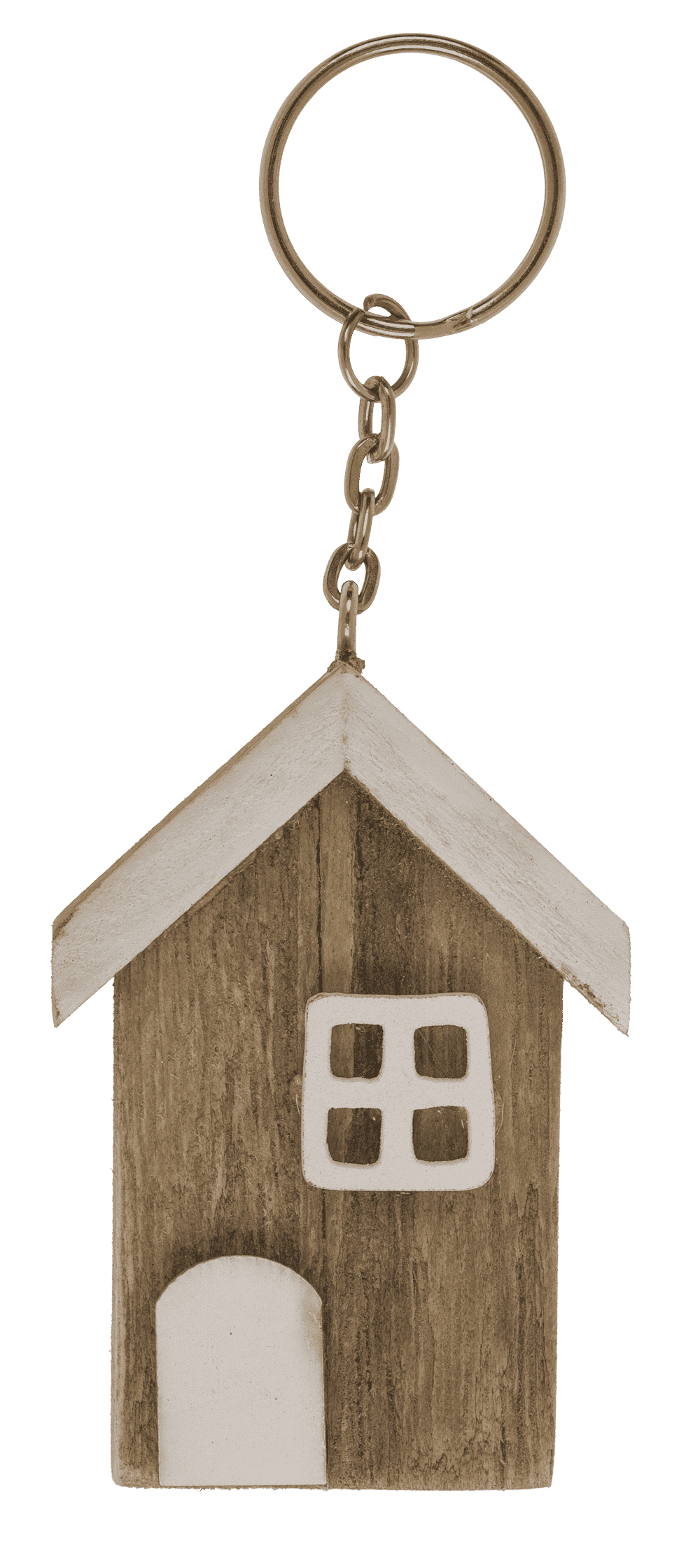 Metal key chain, Wooden beach house,