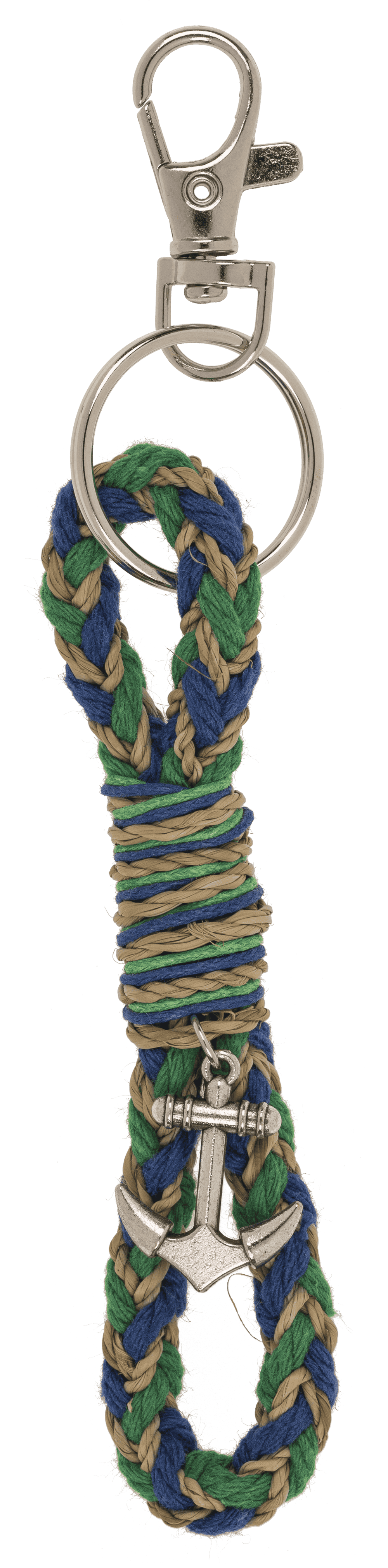 Metal key chain, anchor, 11 cm,