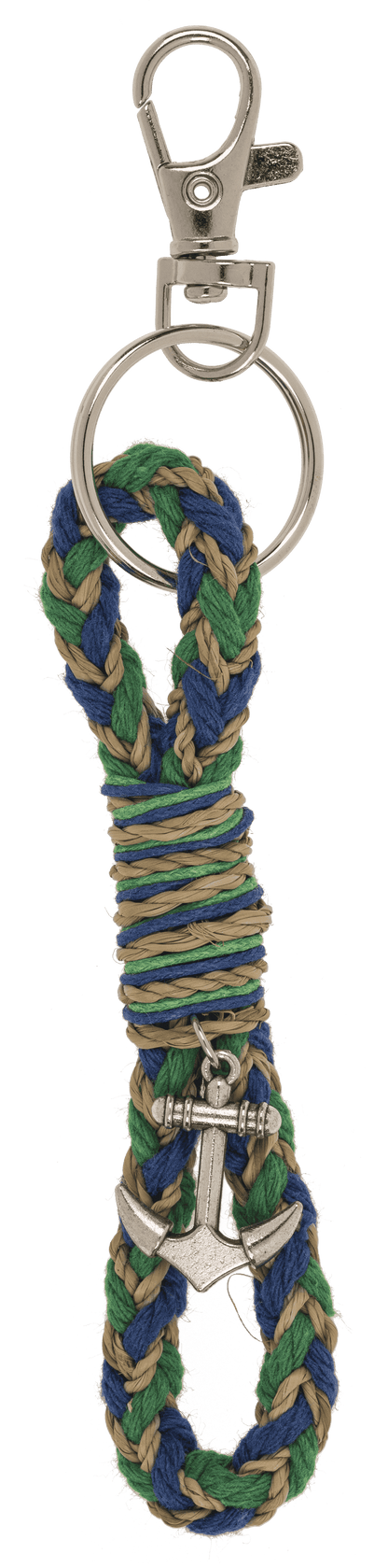 Metal key chain, anchor, 11 cm,