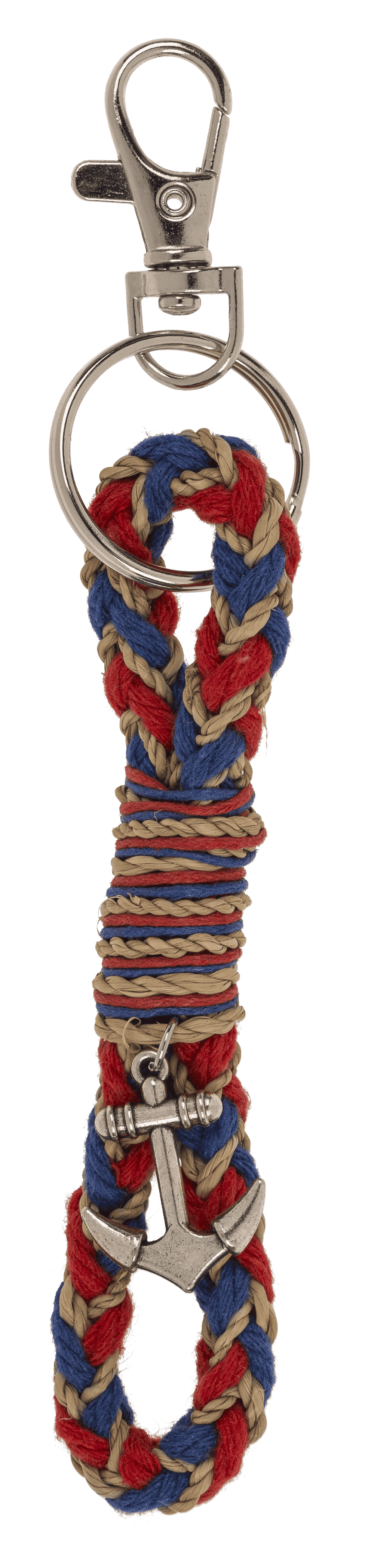 Metal key chain, anchor, 11 cm,