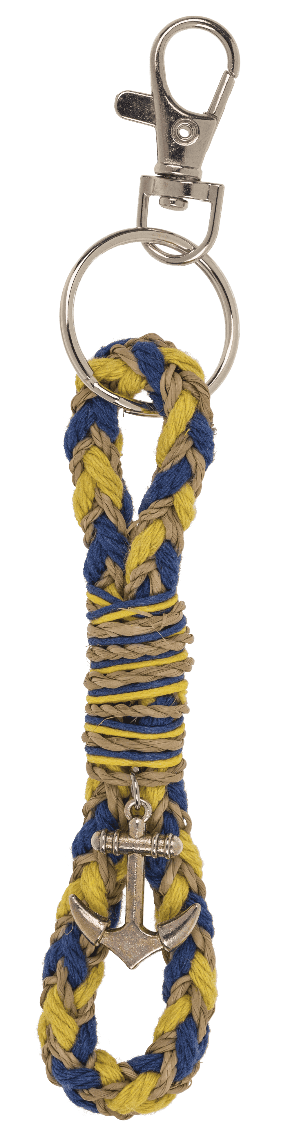 Metal key chain, anchor, 11 cm,