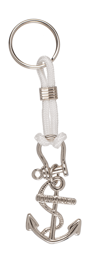 Metal keychain with cord, Maritime,