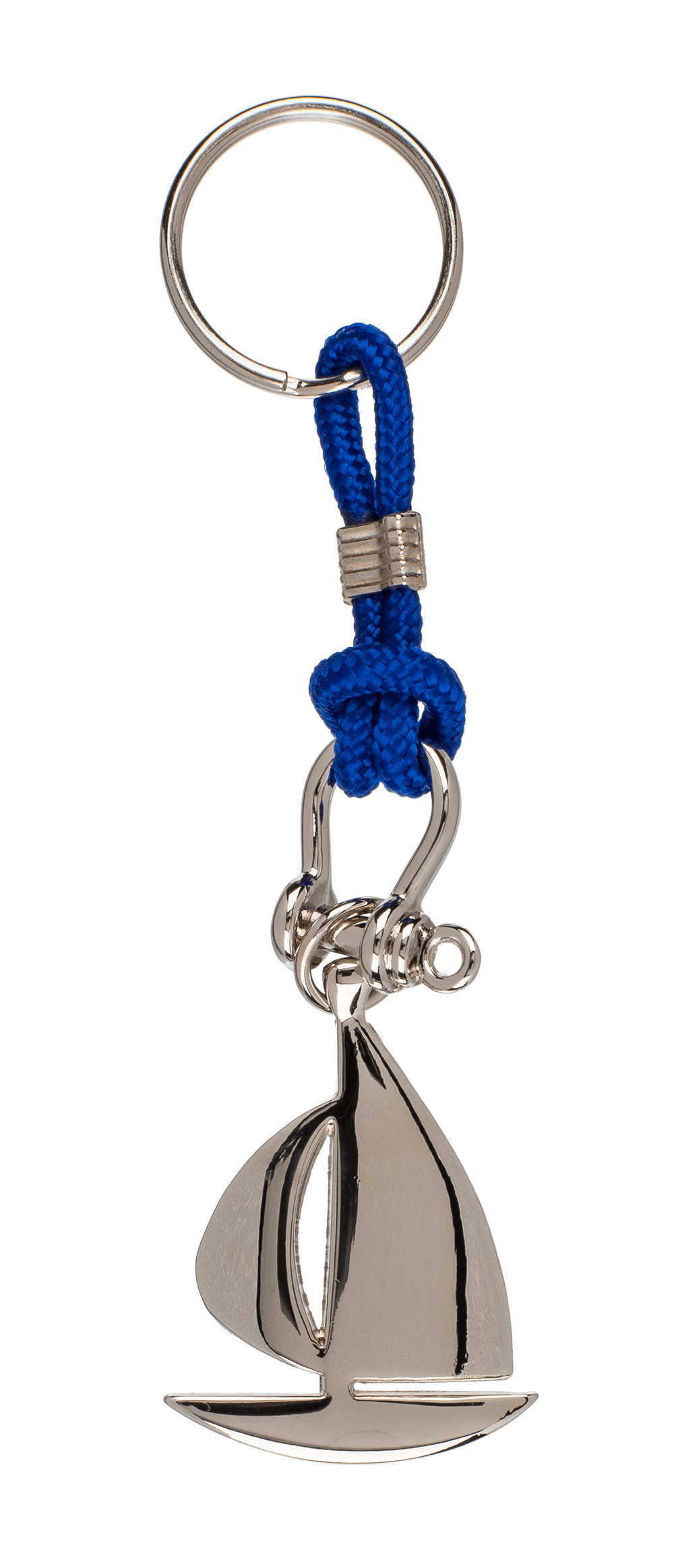 Metal keychain with cord, Maritime,