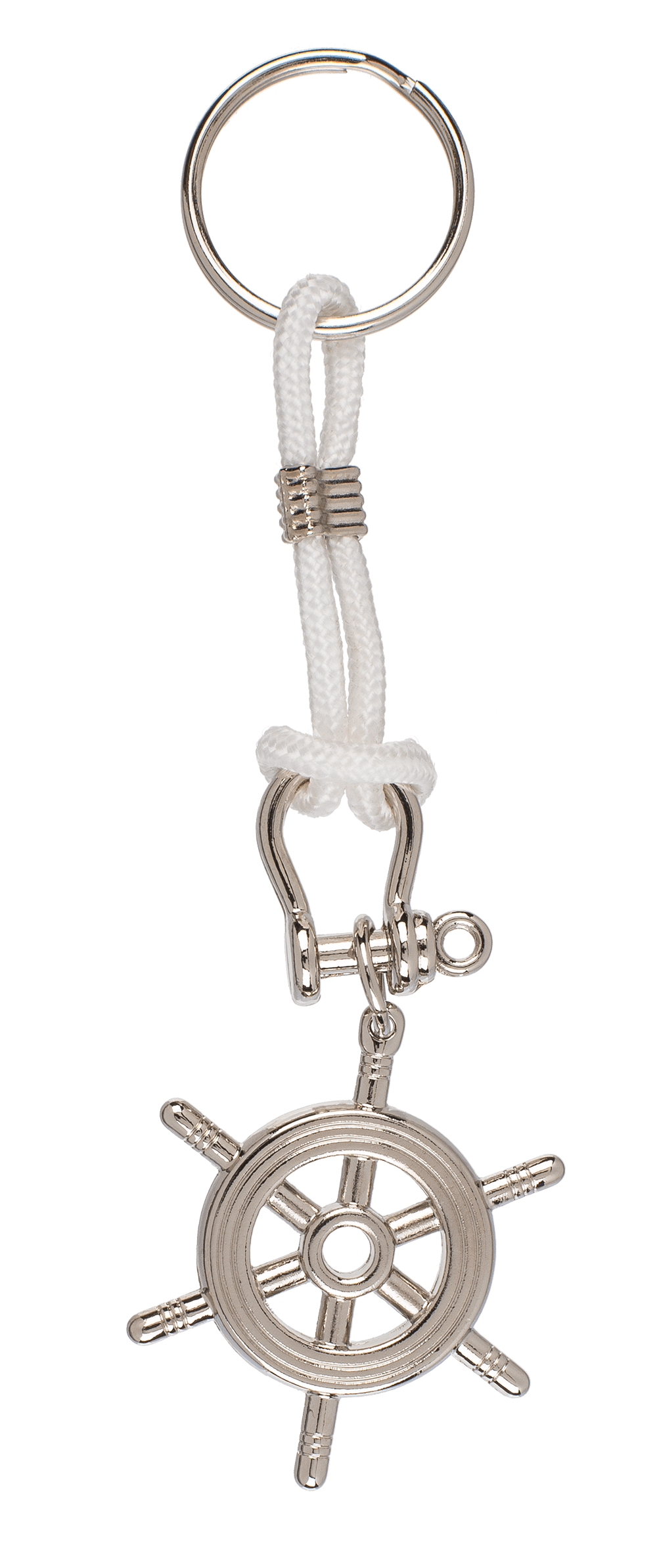 Metal keychain with cord, Maritime,