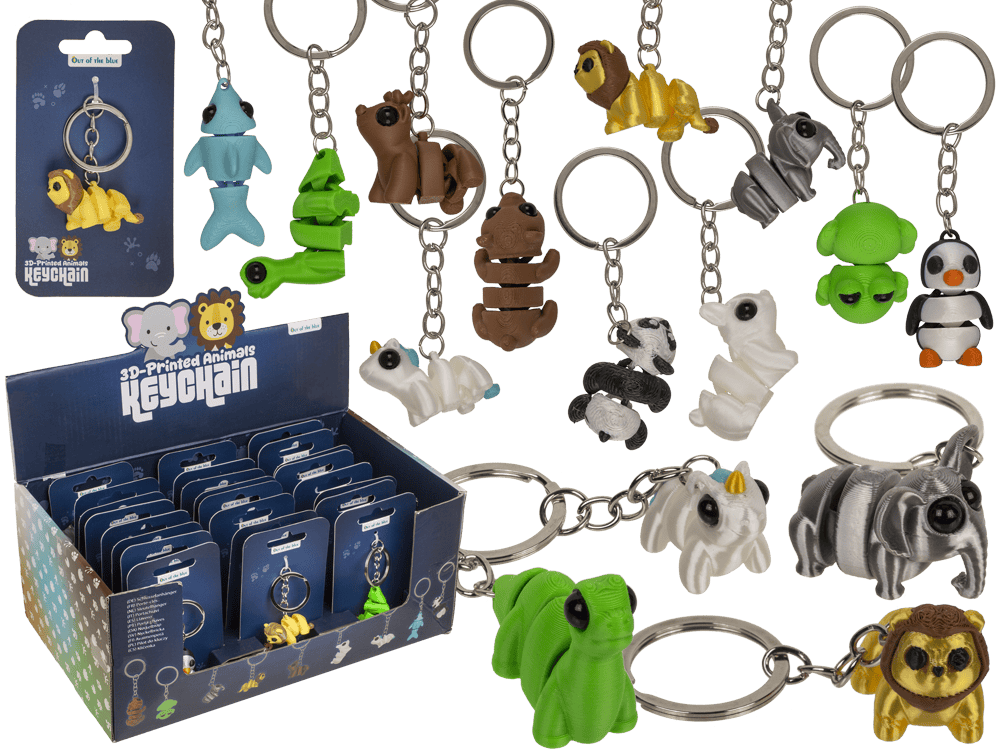Metal keychain, 3D print Animals,