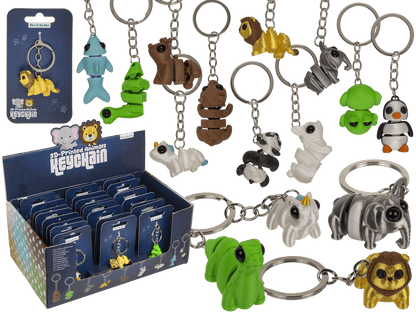 Metal keychain, 3D print Animals,