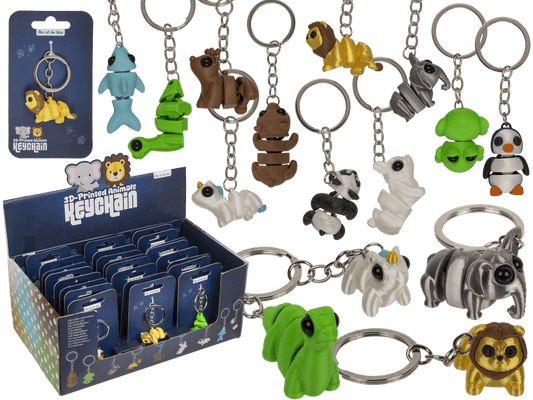 Metal keychain, 3D print Animals,