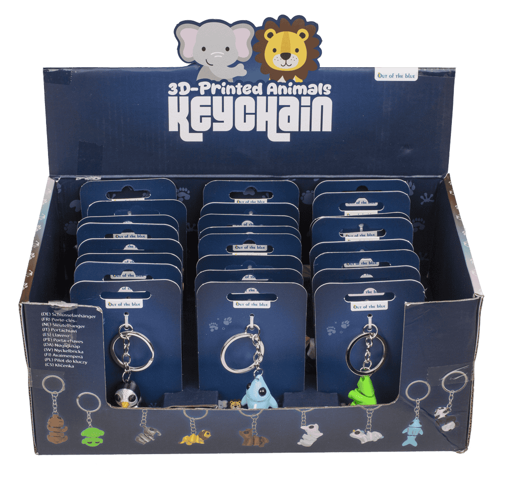 Metal keychain, 3D print Animals,