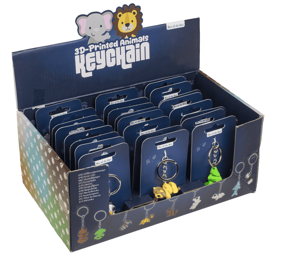 Metal keychain, 3D print Animals,