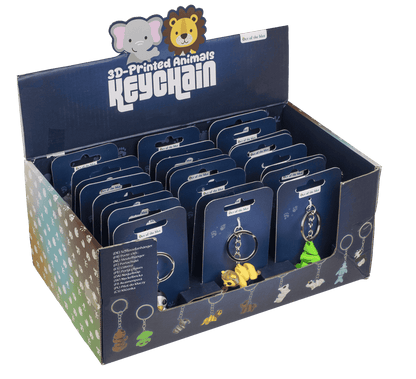 Metal keychain, 3D print Animals,