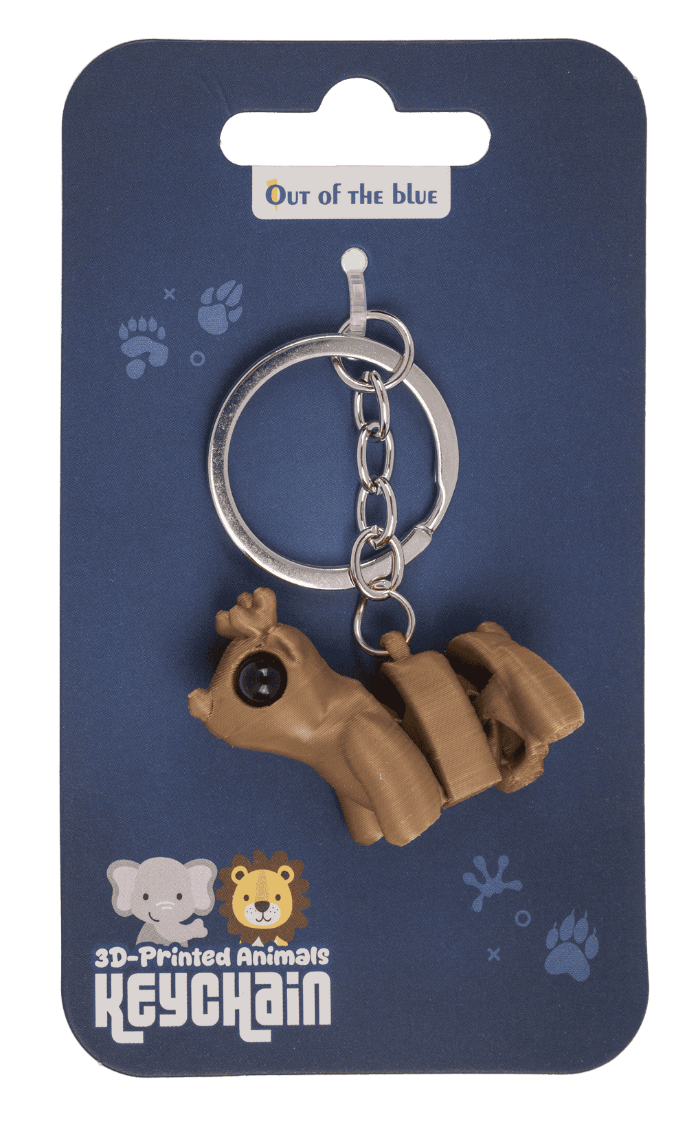 Metal keychain, 3D print Animals,
