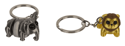 Metal keychain, 3D print Animals,