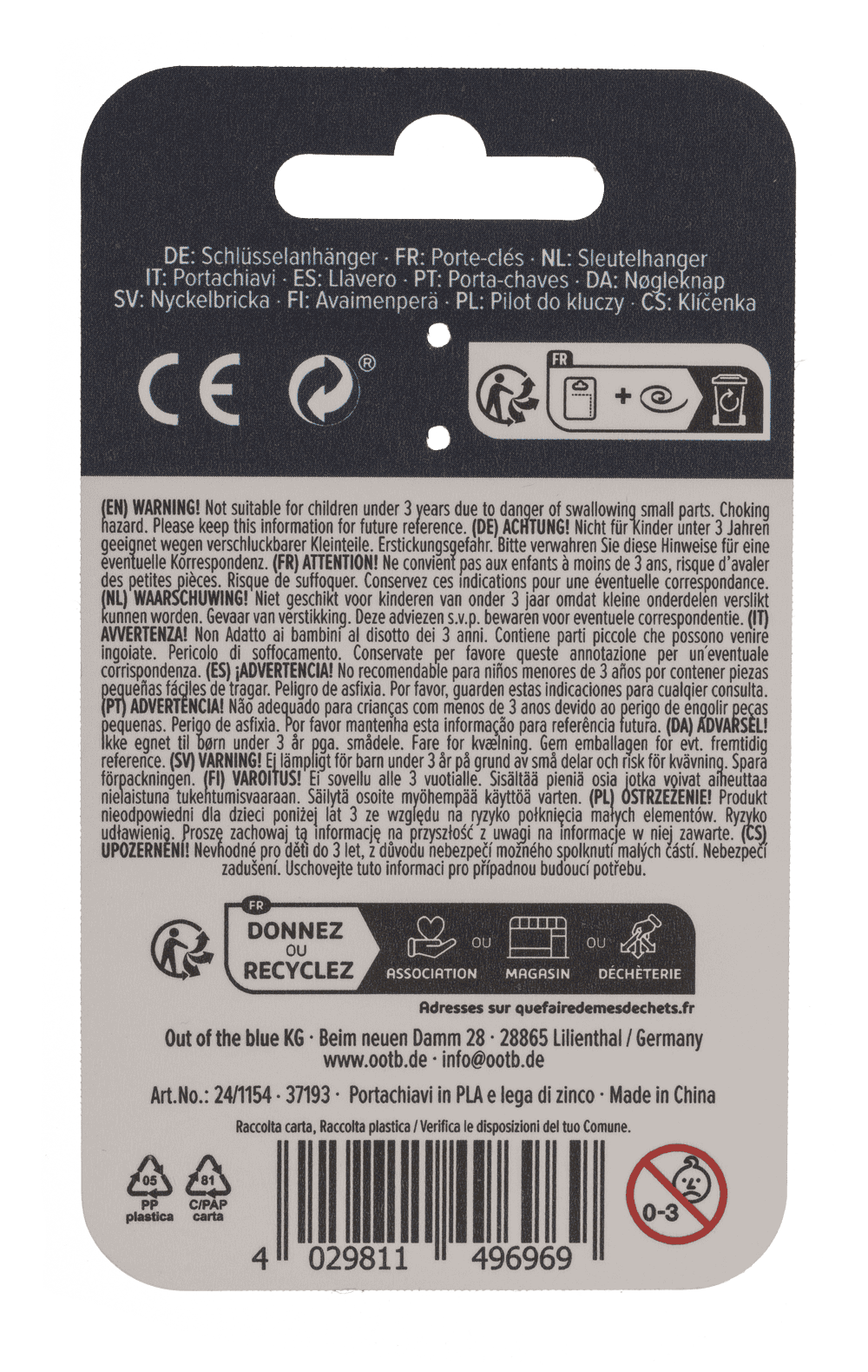 Metal keychain, 3D print Animals,